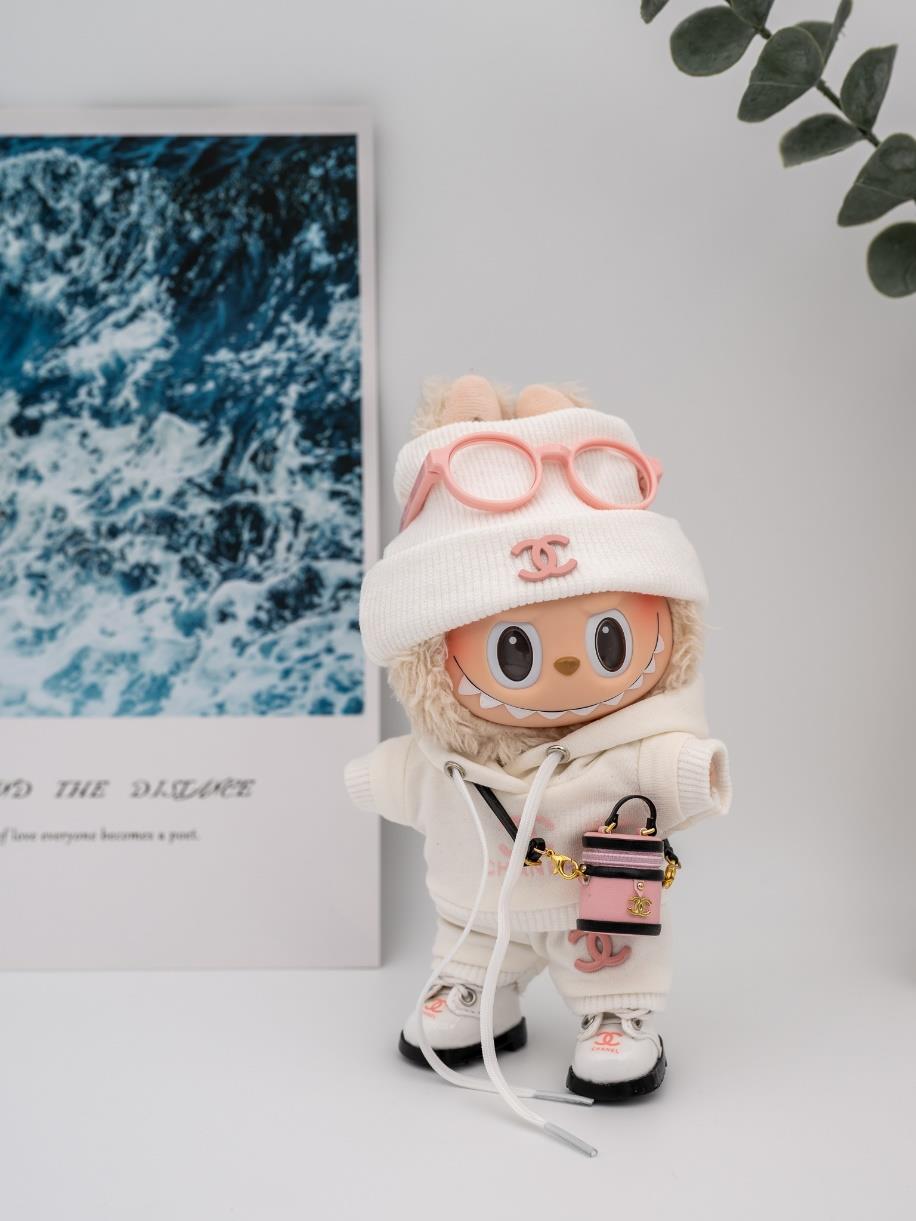 Chanel pink bucket vanity bag ensemble