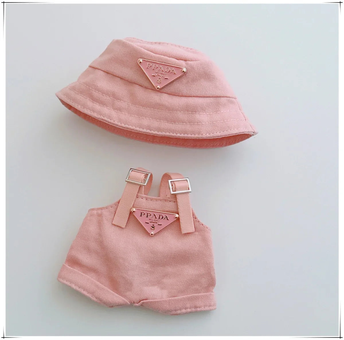 Prada overall and bucket hat