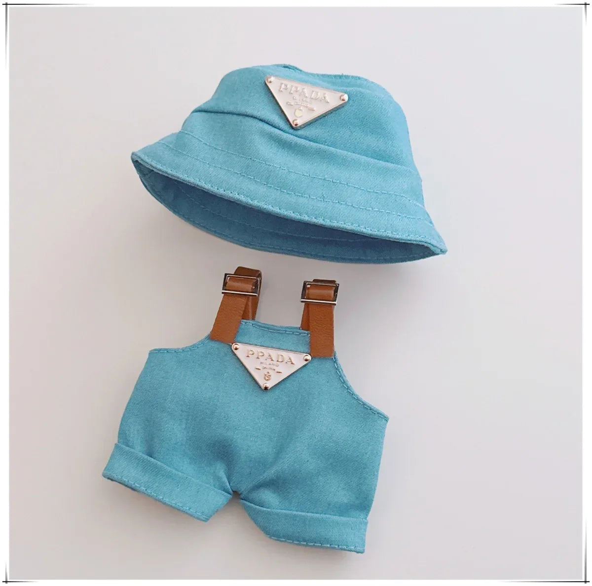 Prada overall and bucket hat