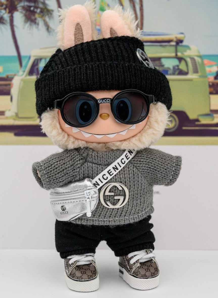 Gucci gray sweater ensemble