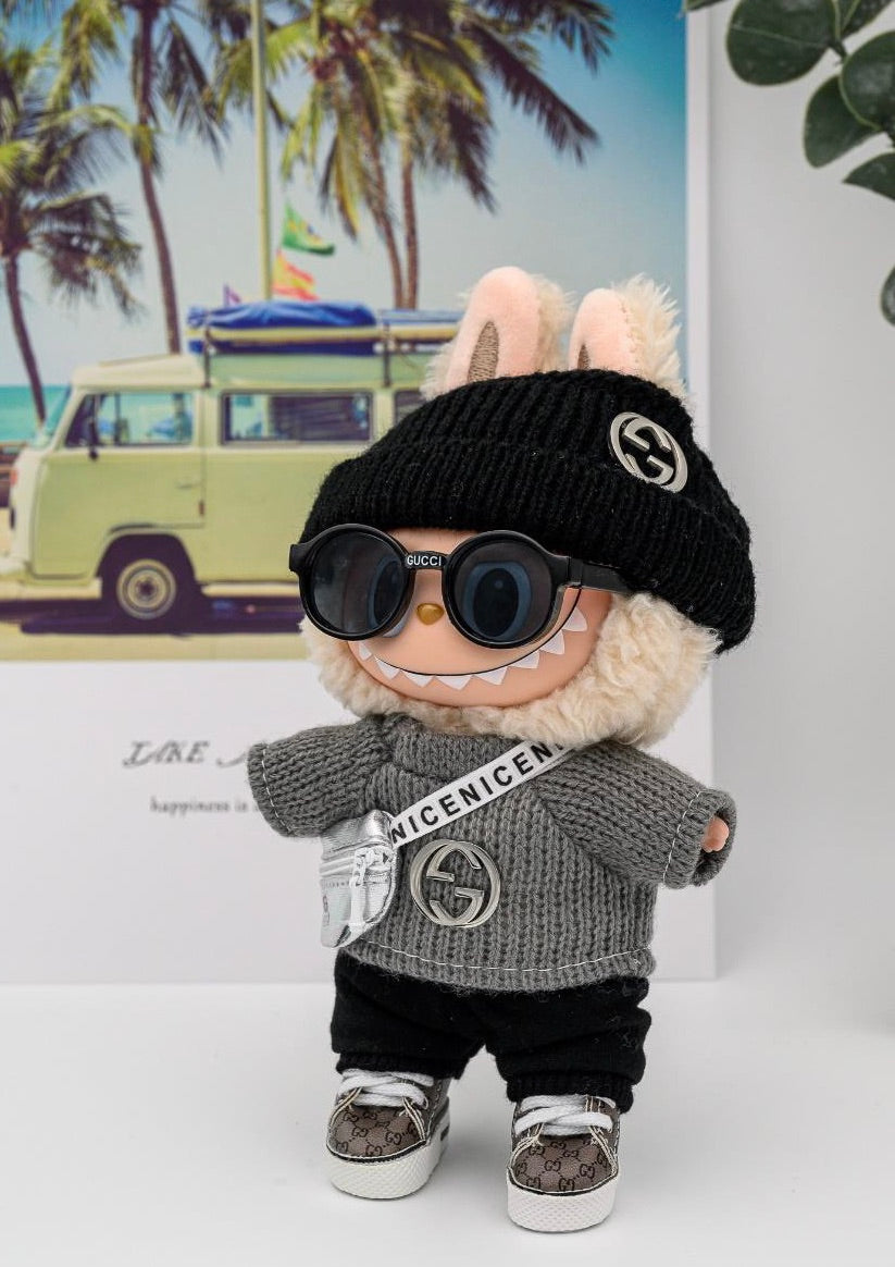 Gucci gray sweater ensemble