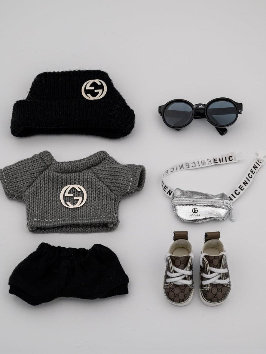 Gucci gray sweater ensemble