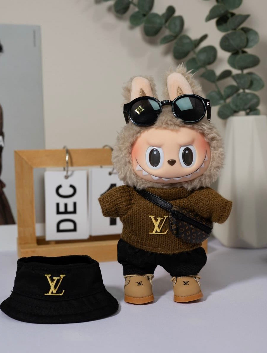 Louis Vuitton brown sweater ensemble