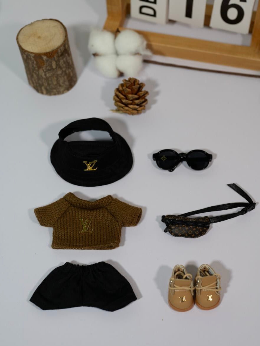 Louis Vuitton brown sweater ensemble