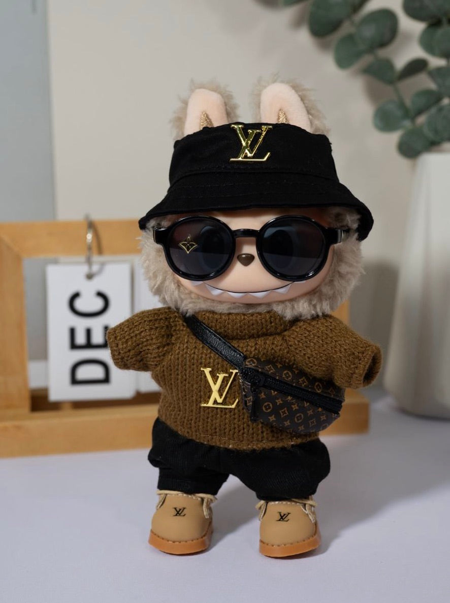 Louis Vuitton brown sweater ensemble
