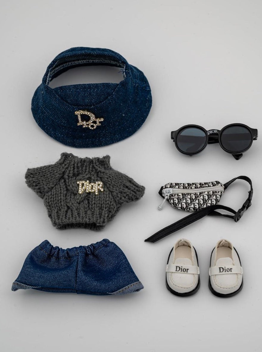 Dior gray sweater ensemble