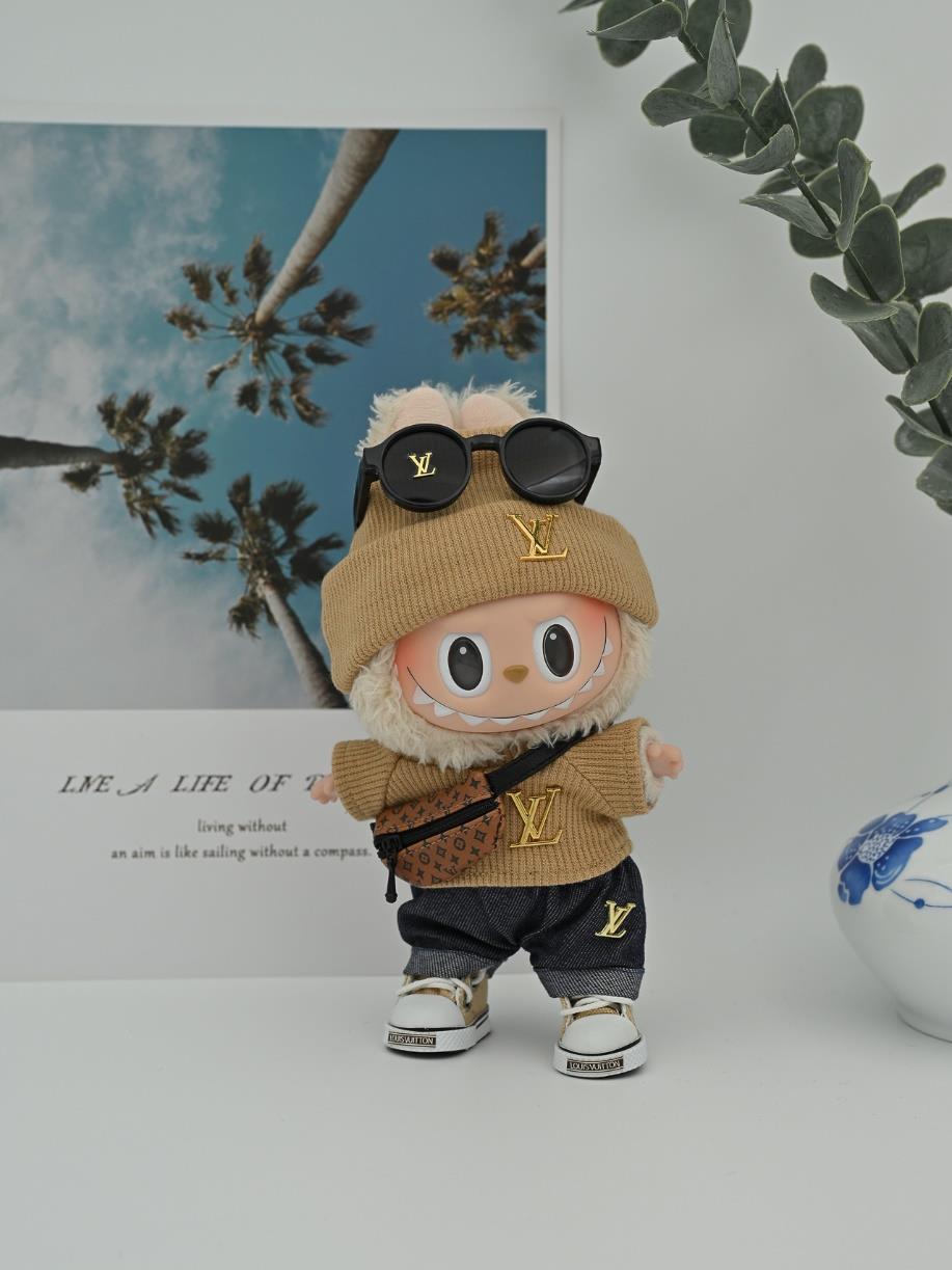 Louis Vuitton beige sweater ensemble