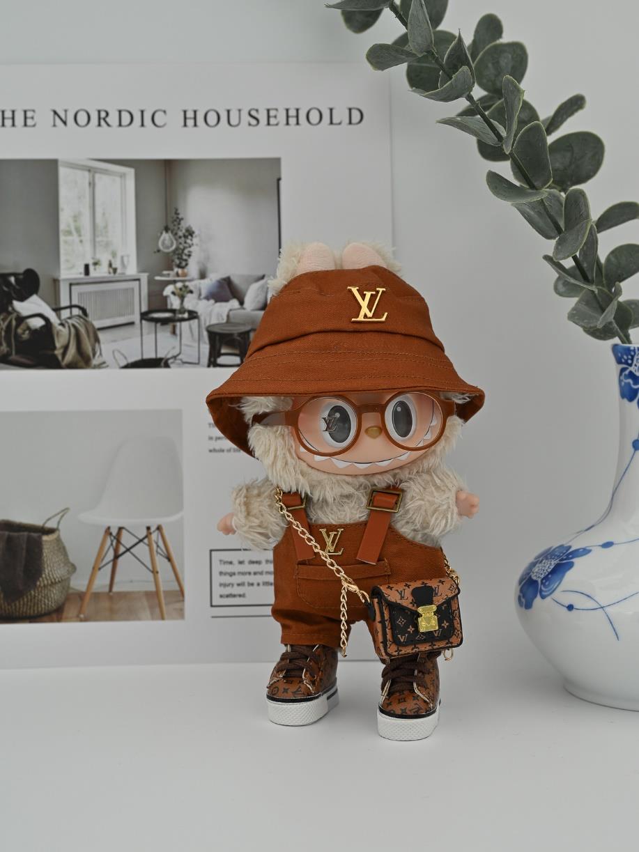 Louis Vuitton brown overall ensemble