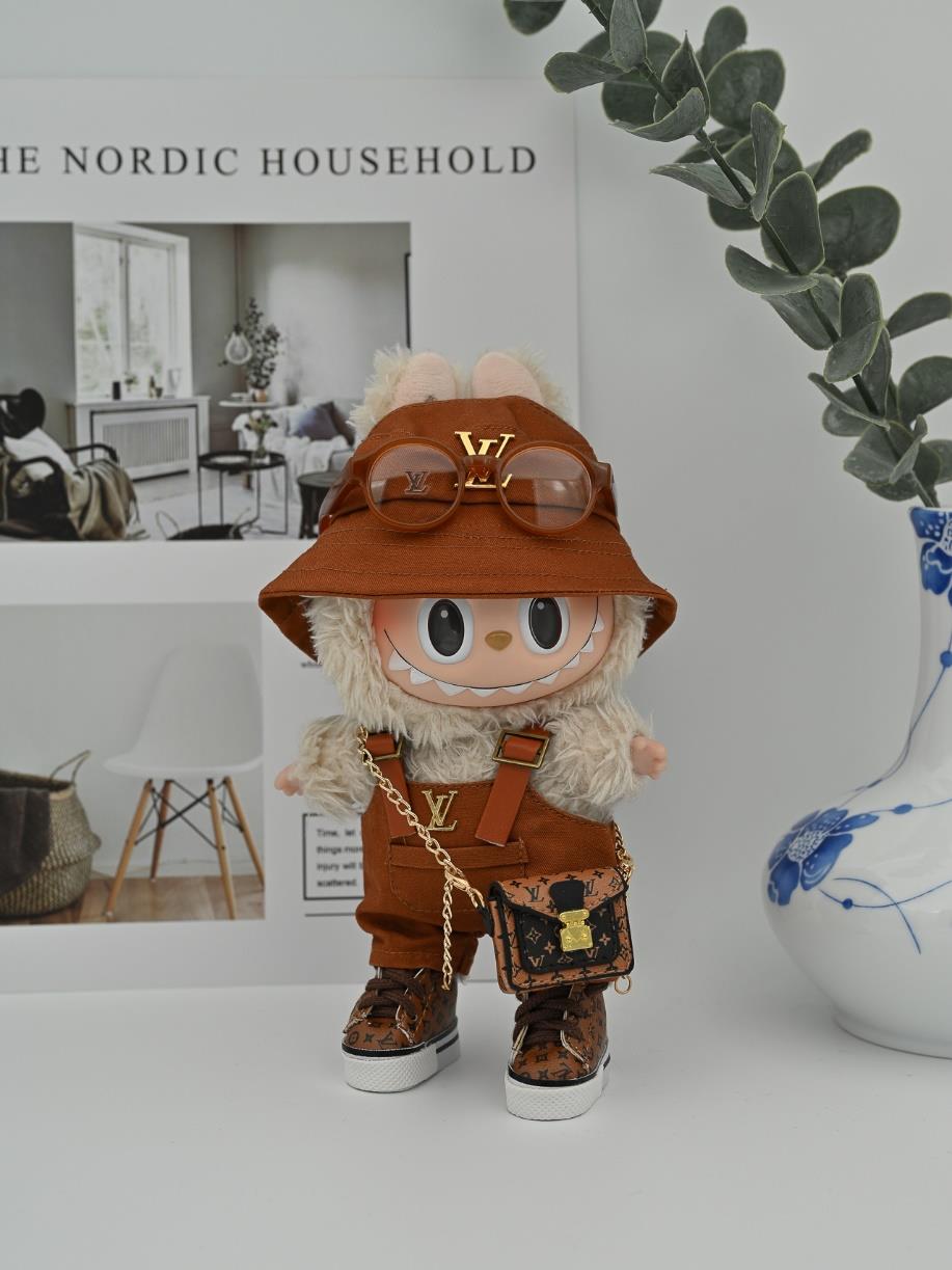 Louis Vuitton brown overall ensemble