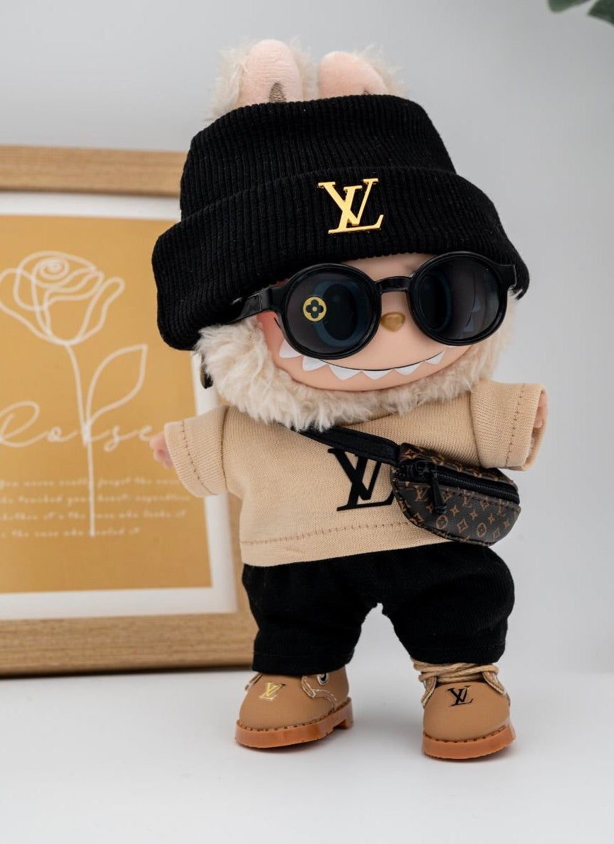 Louis Vuitton beige sweater ensemble