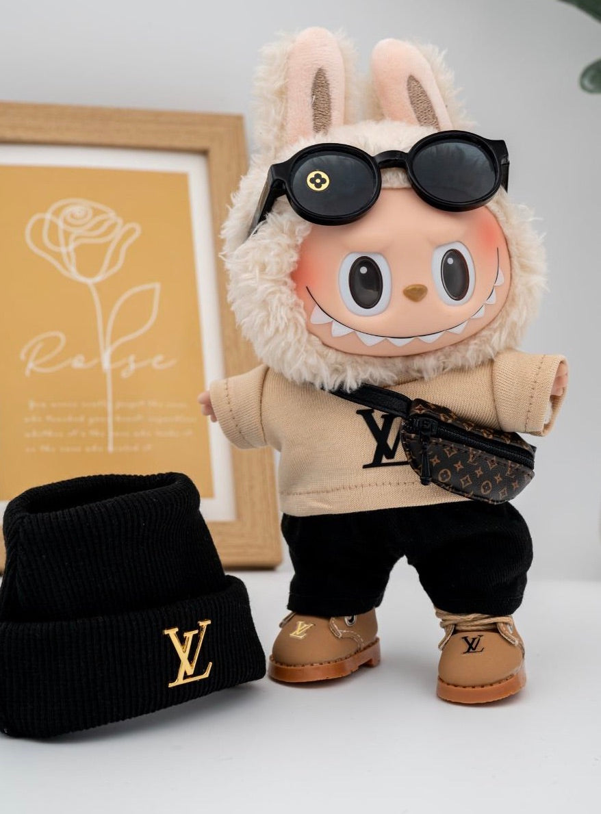 Louis Vuitton beige sweater ensemble