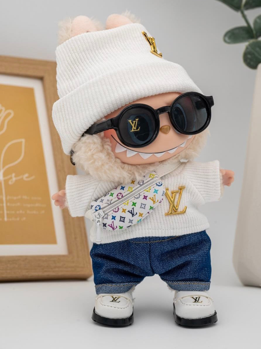 Louis Vuitton white sweater ensemble