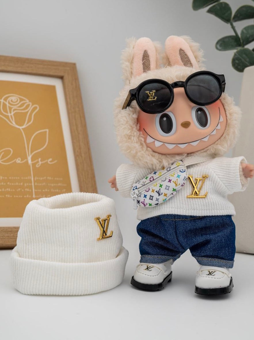 Louis Vuitton white sweater ensemble