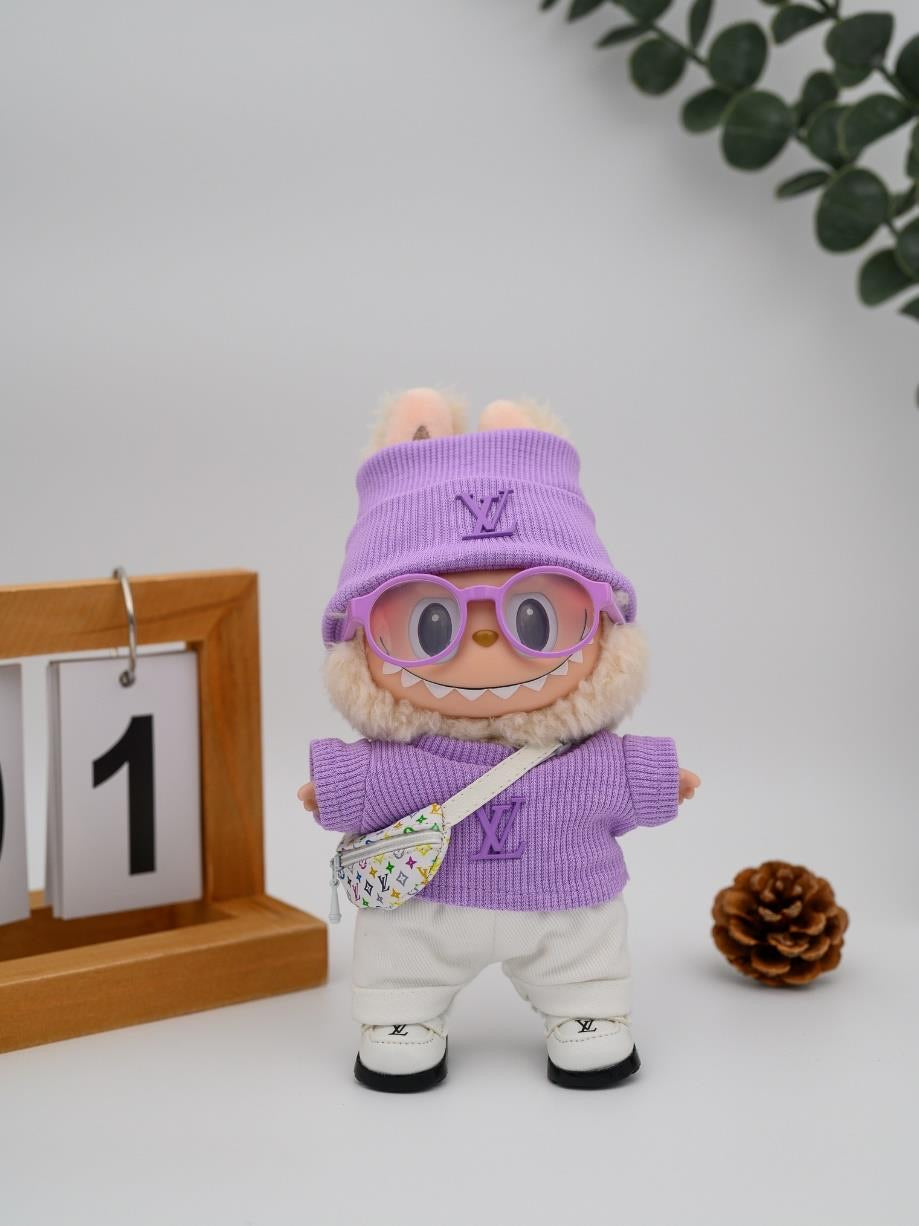 Louis Vuitton lilac sweater ensemble