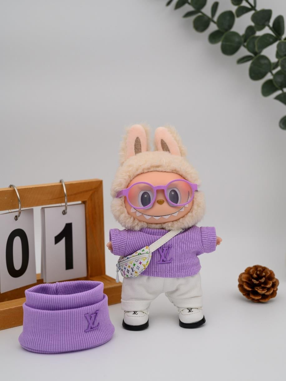 Louis Vuitton lilac sweater ensemble