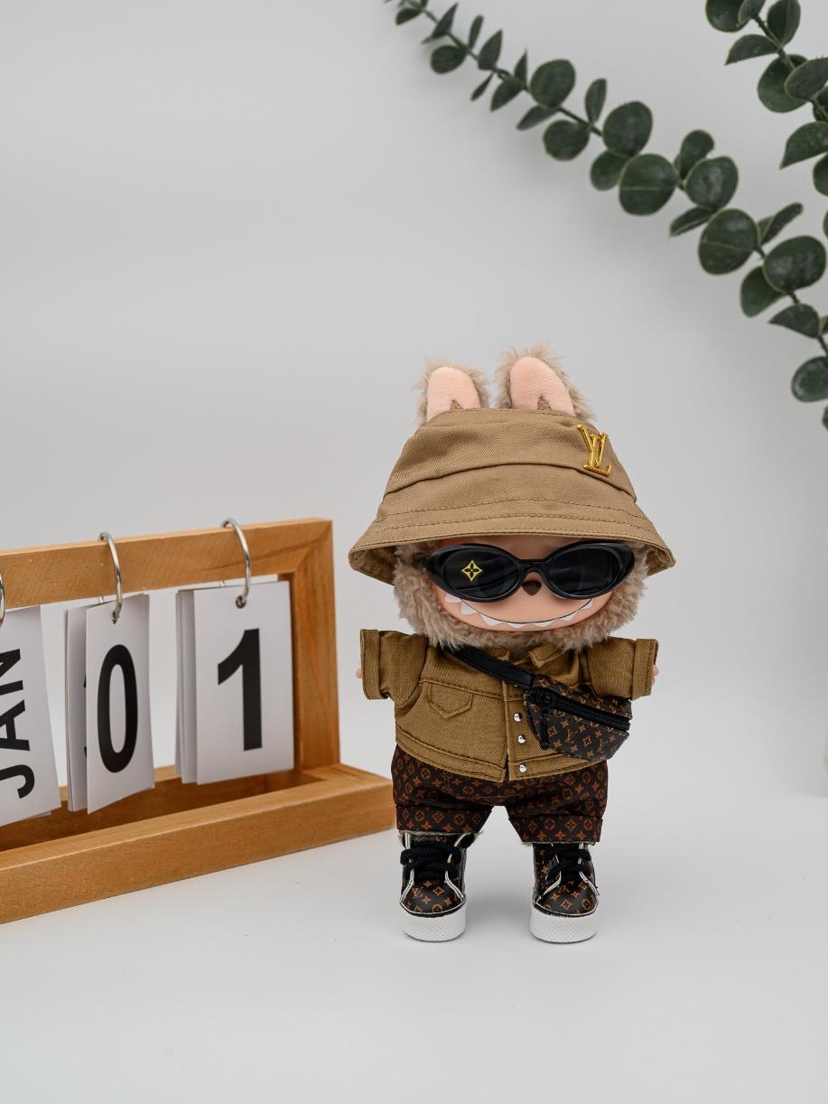 Beige Louis Vuitton jacket ensemble