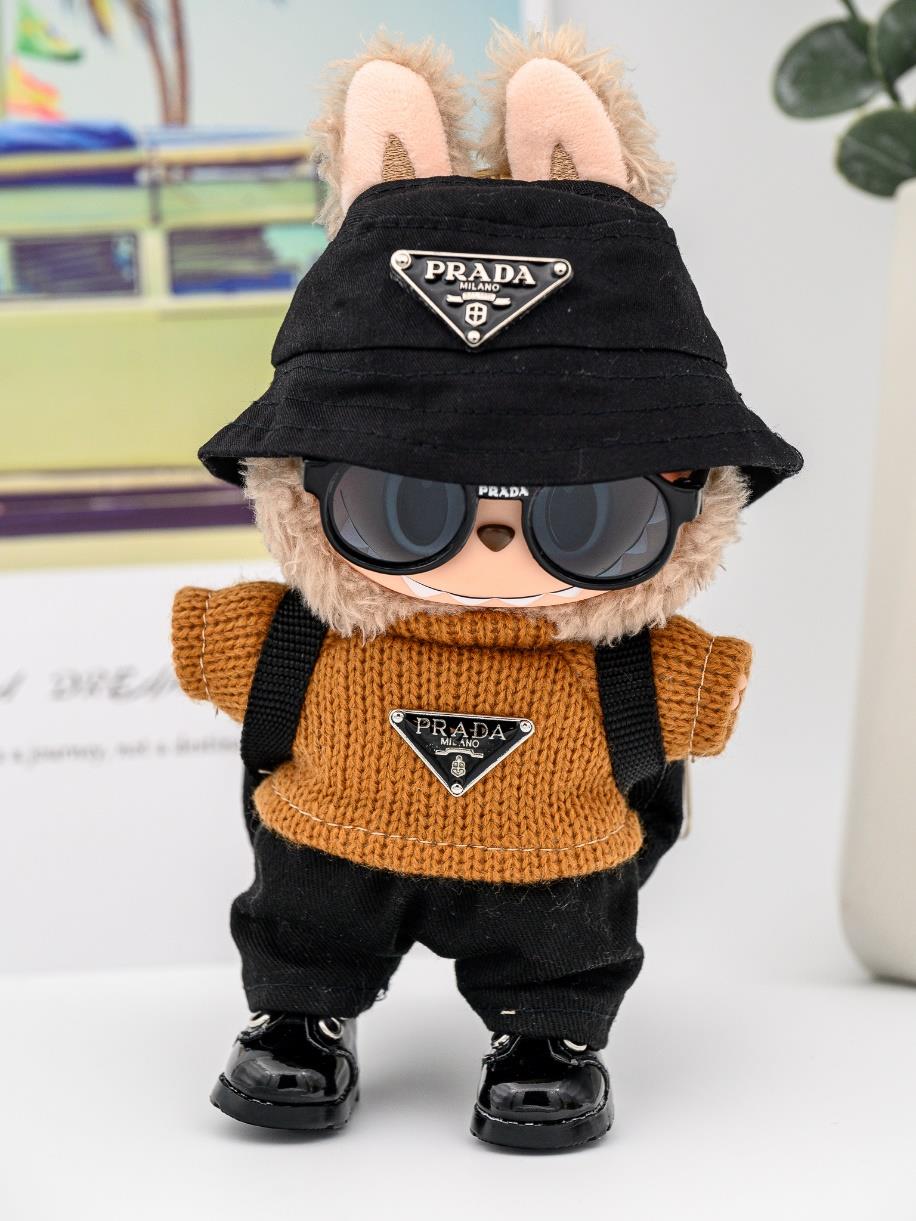 Prada brown knit sweater backpack ensemble