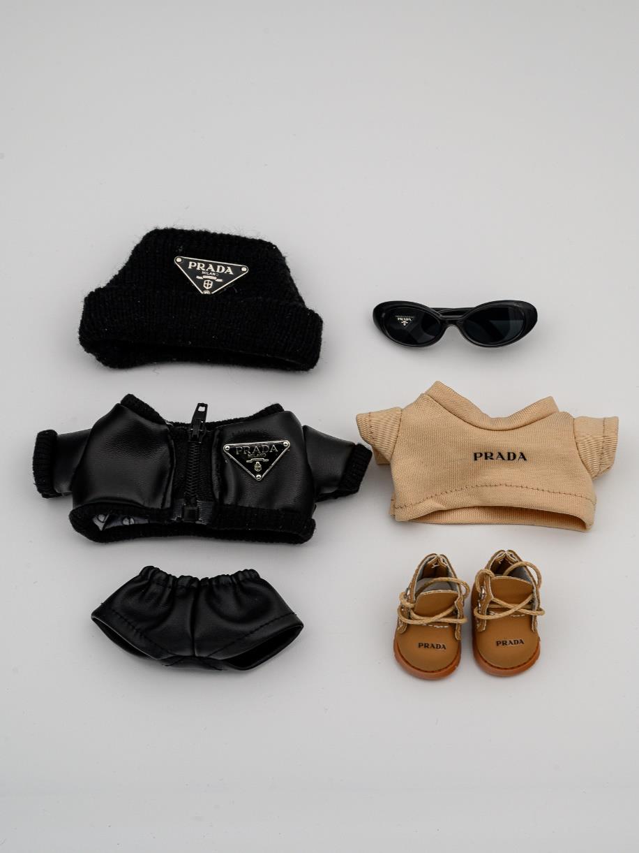 Prada leather esthetic jacket ensemble