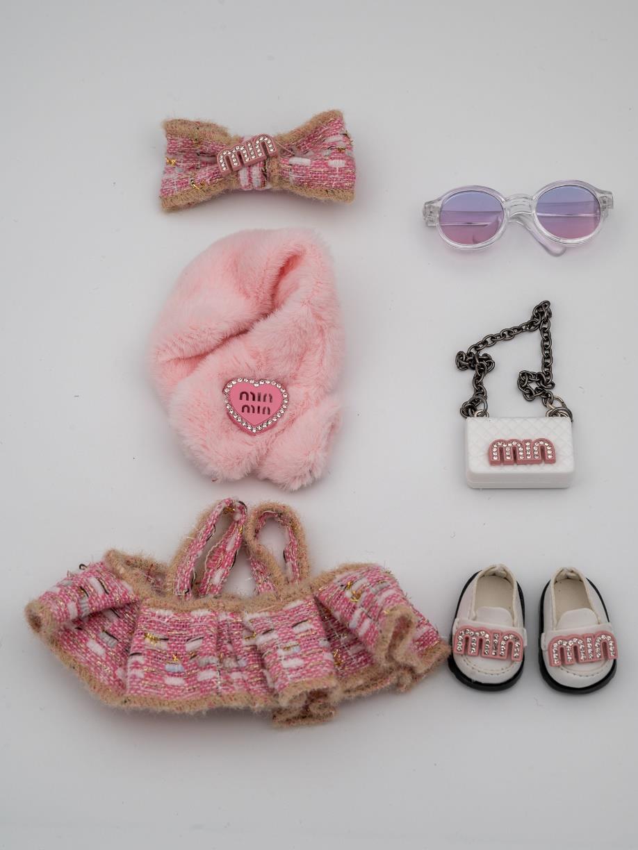 Pink Miu Miu dress ensemble