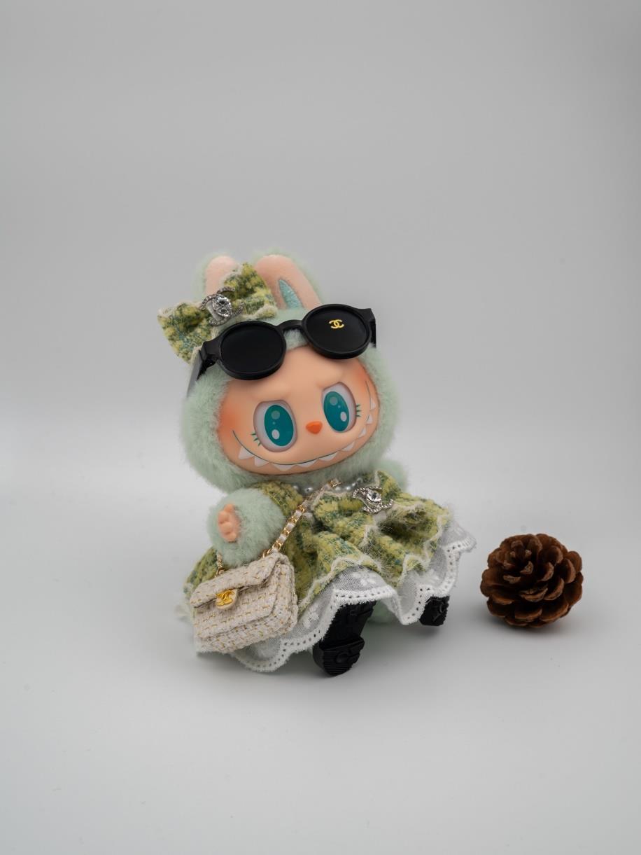 Chanel green tweed dress