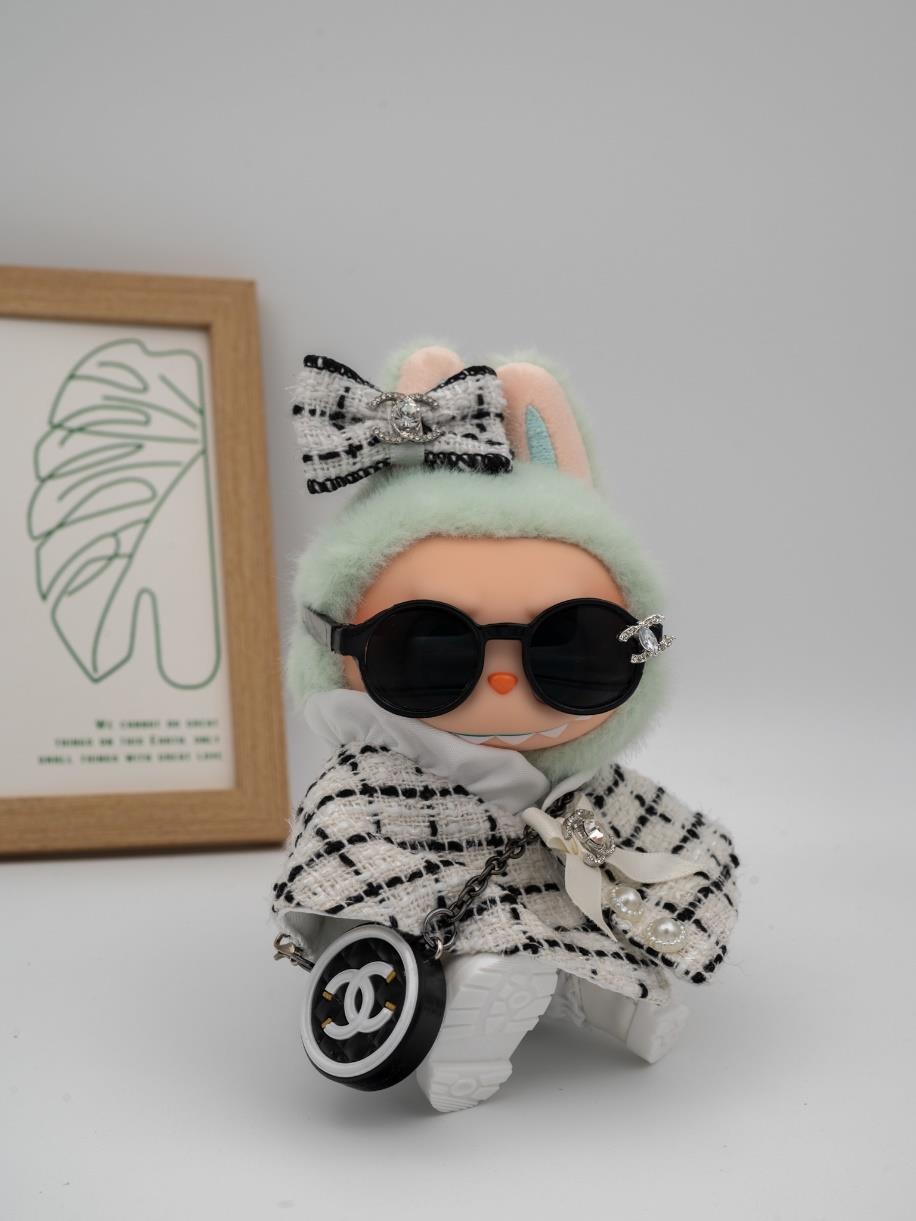 Chanel white tweed pearl poncho