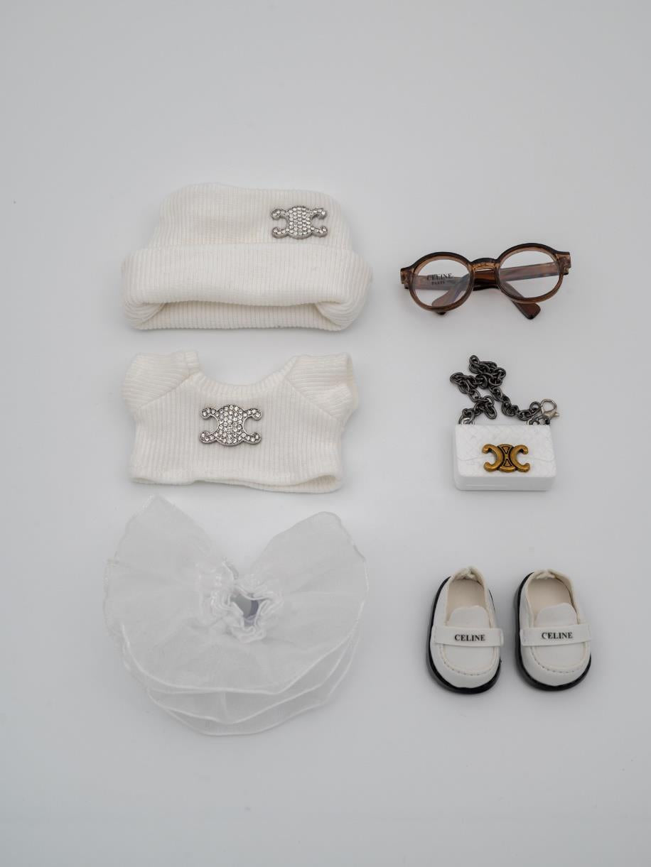 Celine white sweater ensemble