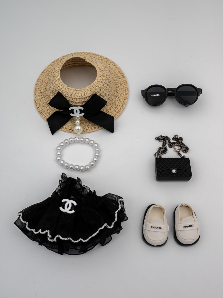 Chanel black tulle dress
