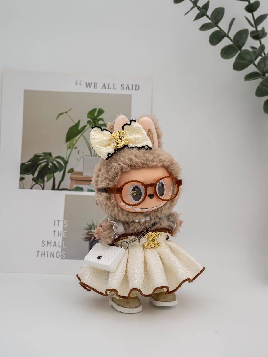 Chanel white dress pipping and bow