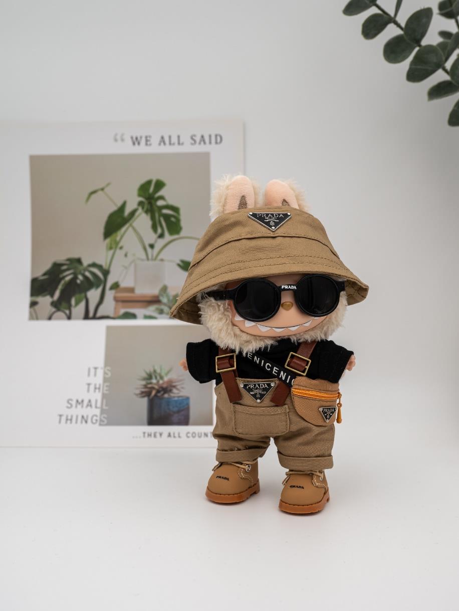 Prada brown overall outfit