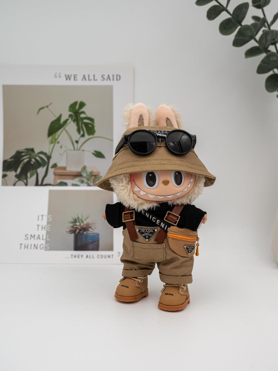 Prada brown overall outfit