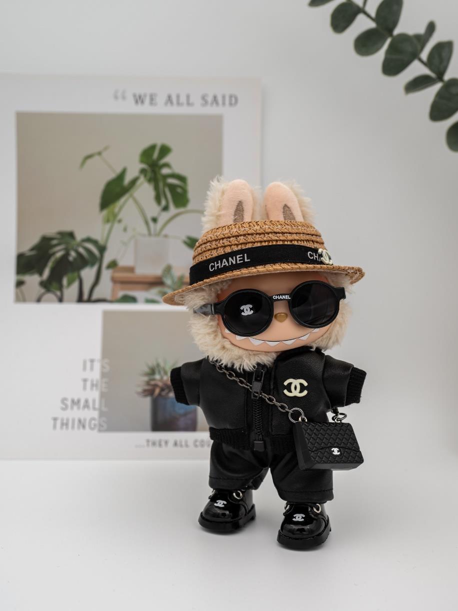 Chanel leatheresque all black outfit