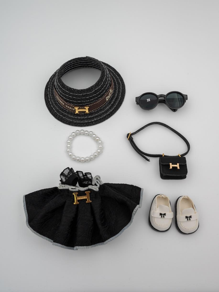 Hermes black dress constance ensemble