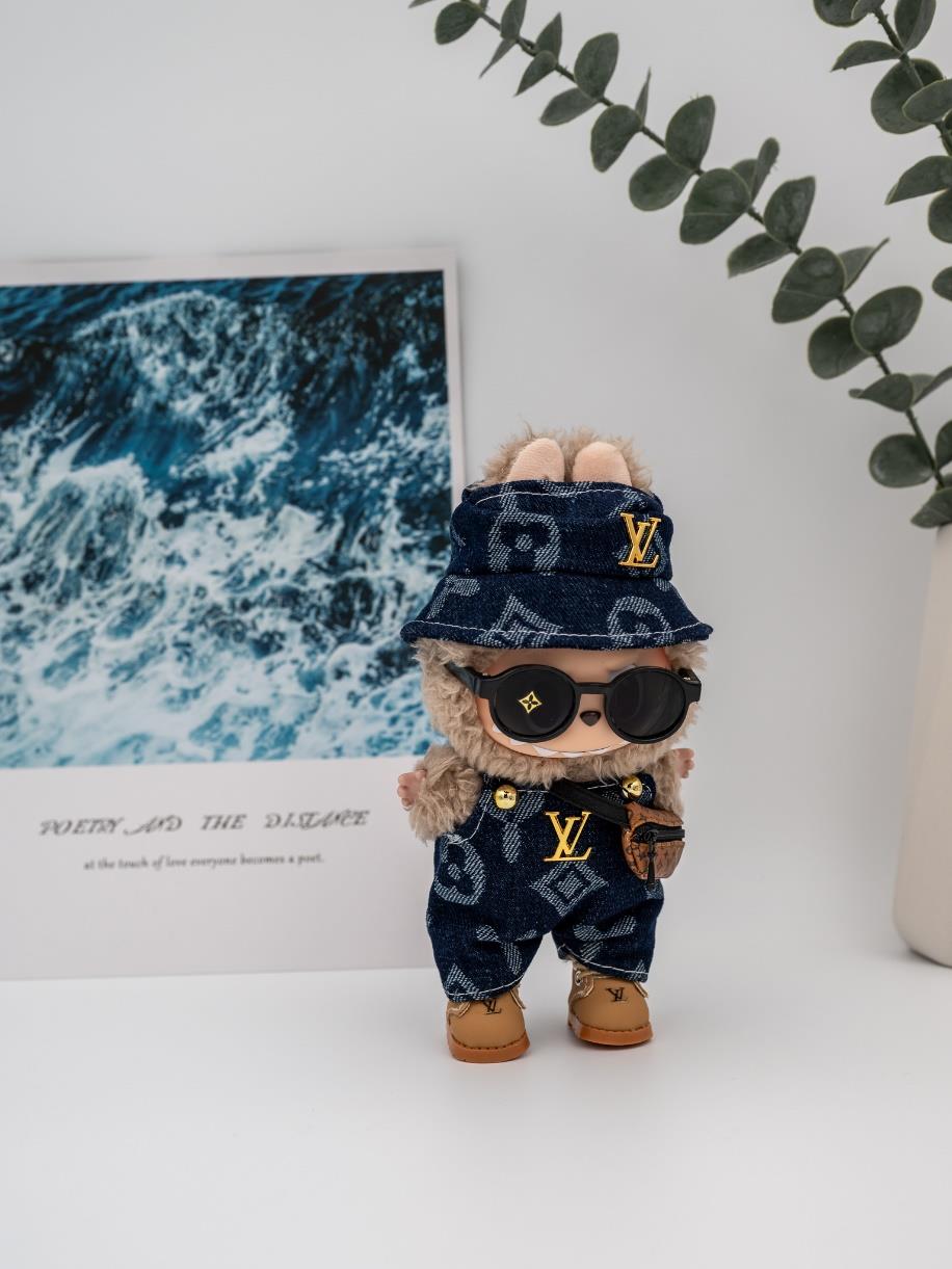 Louis Vuitton blue denim overalls