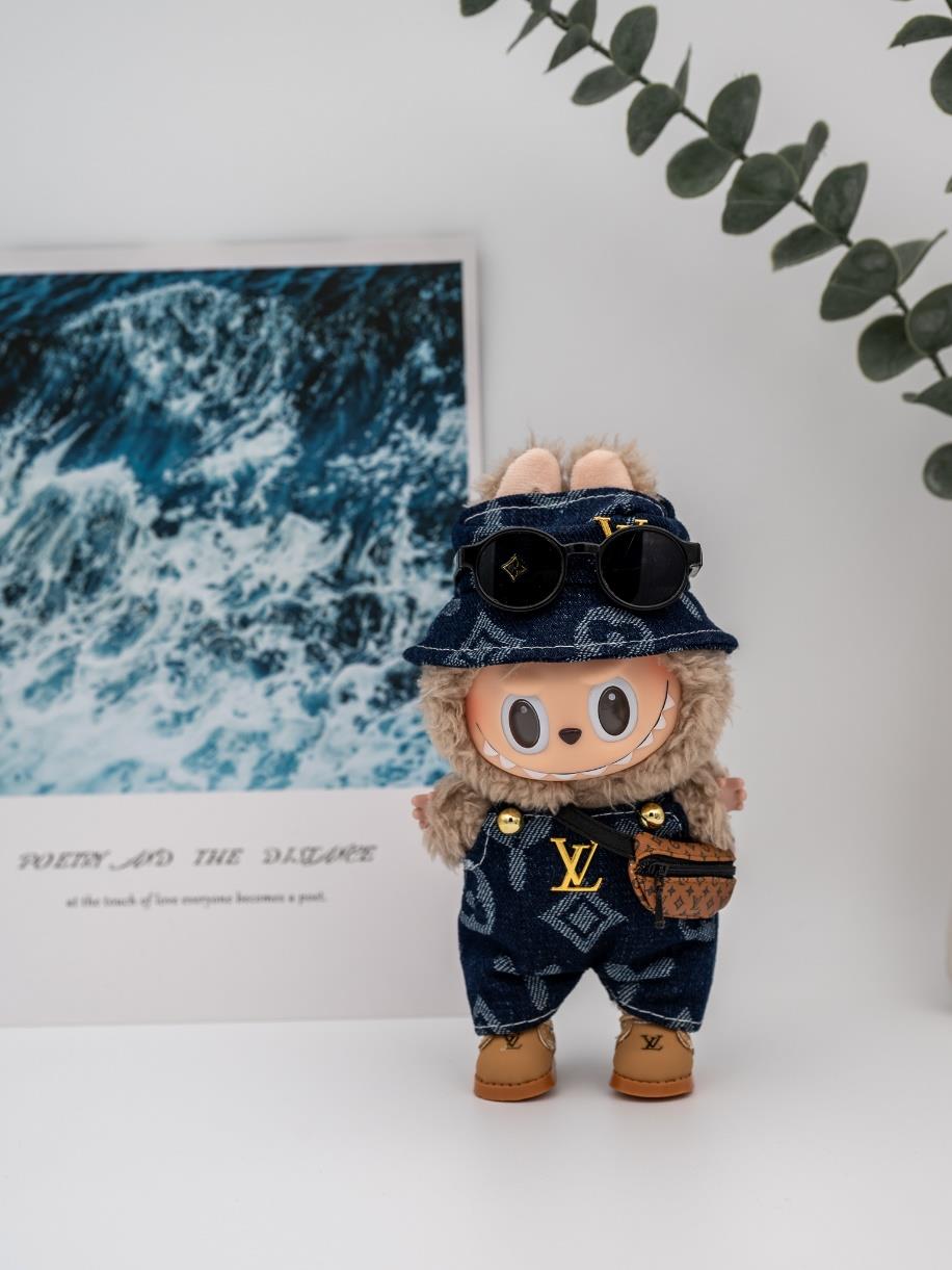 Louis Vuitton blue denim overalls