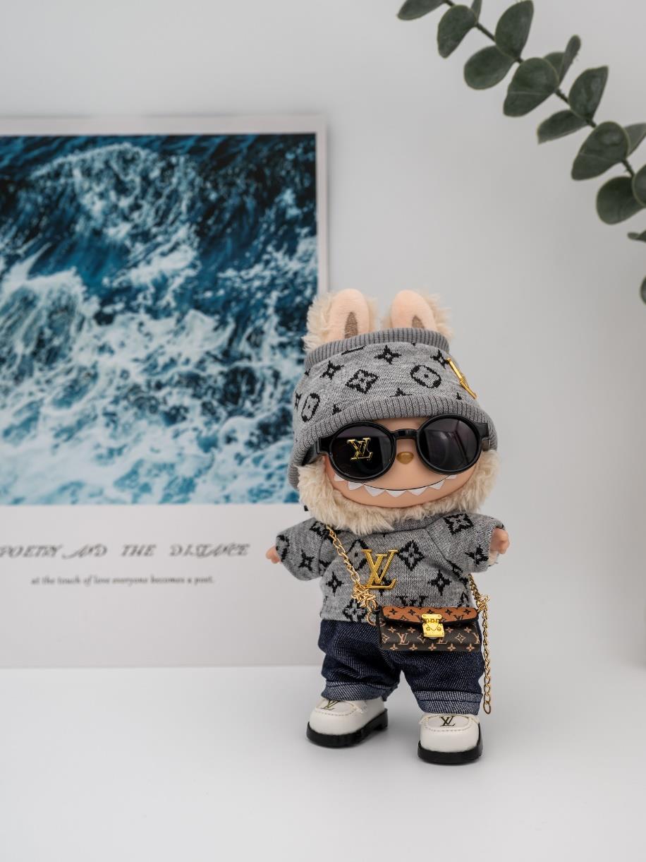Louis Vuitton gray sweater ensemble