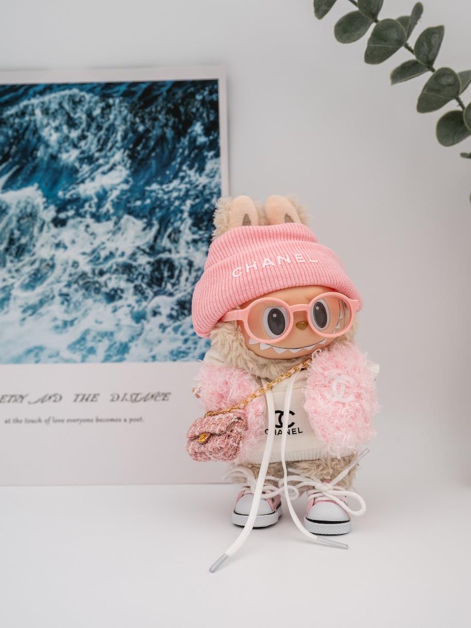 Chanel pink fur coat ensemble