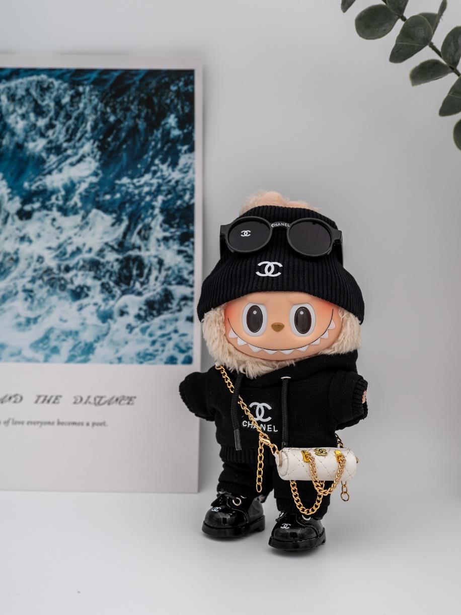 Chanel white quilted tube bag ensemble