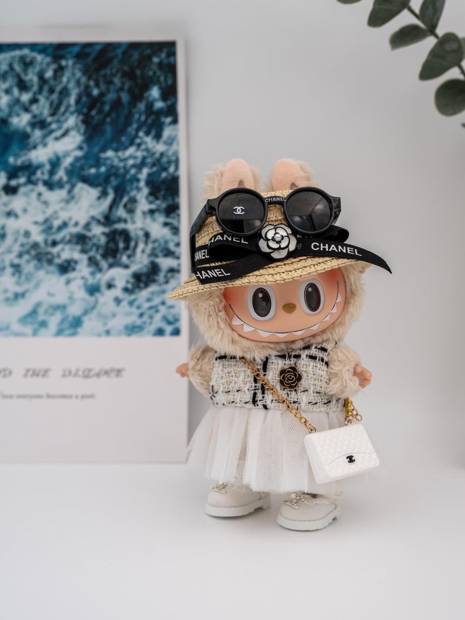Chanel white tweed tulle dress ensemble